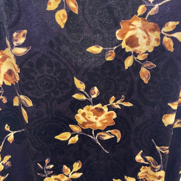 VTG Expressions‎ California Dynasty Velvet Floral Slip Dress Womens Whimsigoth - Picture 9 of 9